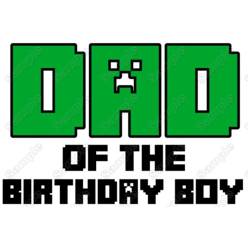 Minecraft Birthday  Family Member  Custom  DTF Iron on Transfer - Ready to Press