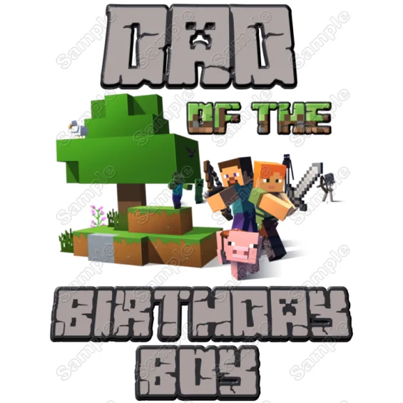 Minecraft  Family Member  Custom Personalized DTF Iron on Transfer