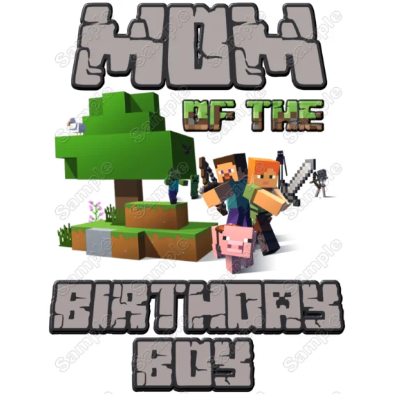 Minecraft  Family Member  Custom Personalized DTF Iron on Transfer