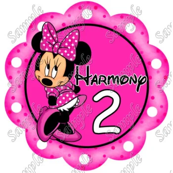 Minnie Mouse Birthday Party  Custom Personalized  DTF Iron on Transfer - Ready to Press 