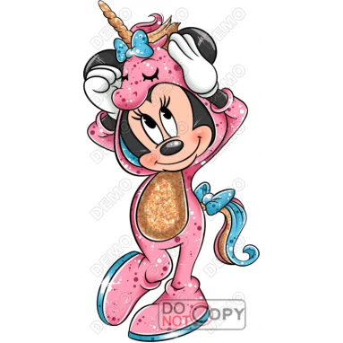 Minnie Mouse Unicorn DTF Heat Iron on Transfer Minnie Mouse Unicorn DTF Heat Iron on Transfer