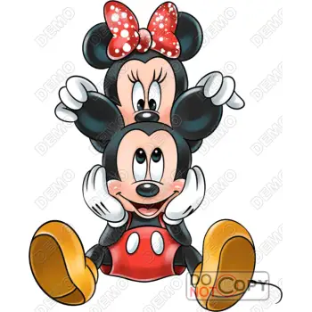 Minnie and Mickey Mouse DTF Heat Iron on Transfer #90