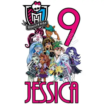 Monster High   Birthday  Personalized  Custom  DTF Iron on Transfer - Ready to Press #1