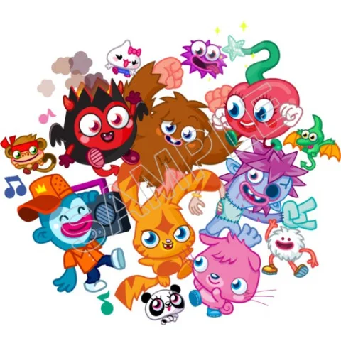 Moshi Monsters DTF Iron on Transfer - Ready to Press #1 Moshi Monsters DTF Iron on Transfer - Ready to Press #1