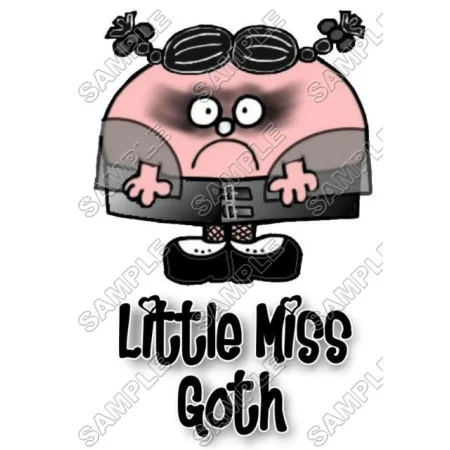 Mr Men and Little Miss Goth DTF Iron on Transfer - Ready to Press #35