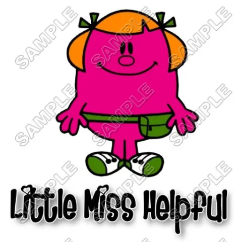 Mr Men and Little Miss Helpful DTF Iron on Transfer - Ready to Press #34 Mr Men and Little Miss Helpful DTF Iron on Transfer - Ready to Press #34