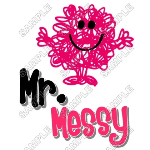 Mr Men and Little Miss Mr. Messy DTF Iron on Transfer - Ready to Press #17 Mr Men and Little Miss Mr. Messy DTF Iron on Transfer - Ready to Press #17