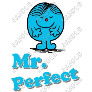 Mr Men and Little Miss Mr. Perfect  DTF Iron on Transfer - Ready to Press #9