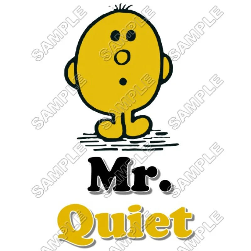 Mr Men and Little Miss Mr. Quiet DTF Iron on Transfer - Ready to Press #22 Mr Men and Little Miss Mr. Quiet DTF Iron on Transfer - Ready to Press #22