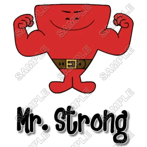 Mr Men and Little Miss Mr. Strong DTF Iron on Transfer - Ready to Press #7