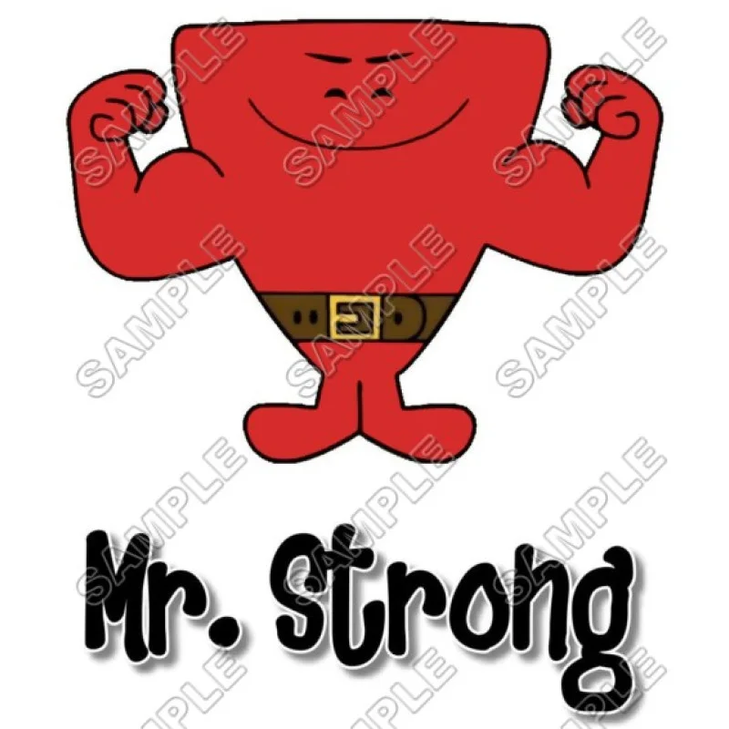 Mr Men and Little Miss Mr. Strong DTF Iron on Transfer - Ready to Press #7 Mr Men and Little Miss Mr. Strong DTF Iron on Transfer - Ready to Press #7