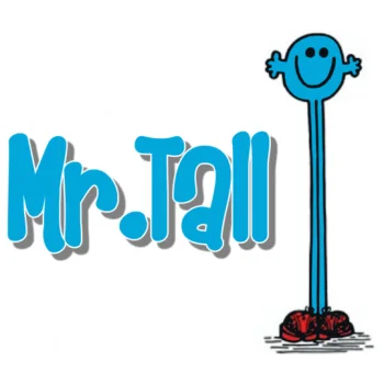 Mr Men and Little Miss Mr. Tall  DTF Iron on Transfer - Ready to Press #20