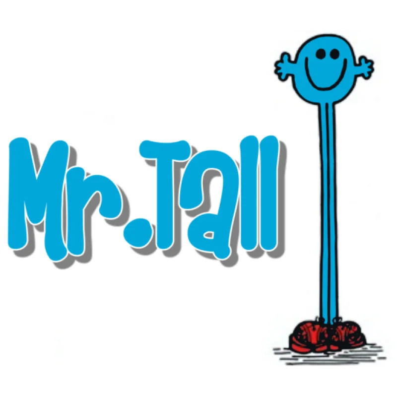 Mr Men and Little Miss Mr. Tall DTF Iron on Transfer - Ready to Press #20 Mr Men and Little Miss Mr. Tall DTF Iron on Transfer - Ready to Press #20