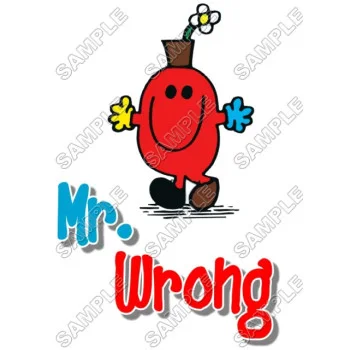 Mr Men and Little Miss Mr. Wrong DTF Iron on Transfer - Ready to Press #8