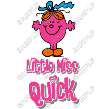 Mr Men and Little Miss Quick  DTF Iron on Transfer - Ready to Press #51