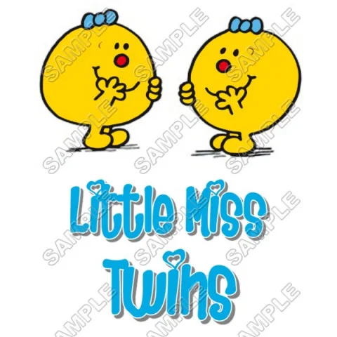 Mr Men and Little Miss Twins DTF Iron on Transfer - Ready to Press #46
