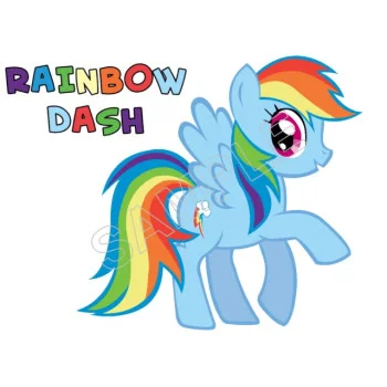 My Little Pony  Rainbow Dash DTF Iron on Transfer - Ready to Press #1
