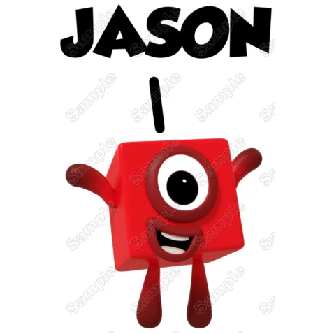 Numberblocks ONE Personalized Custom DTF Iron on Transfer Numberblocks ONE Personalized Custom DTF Iron on Transfer
