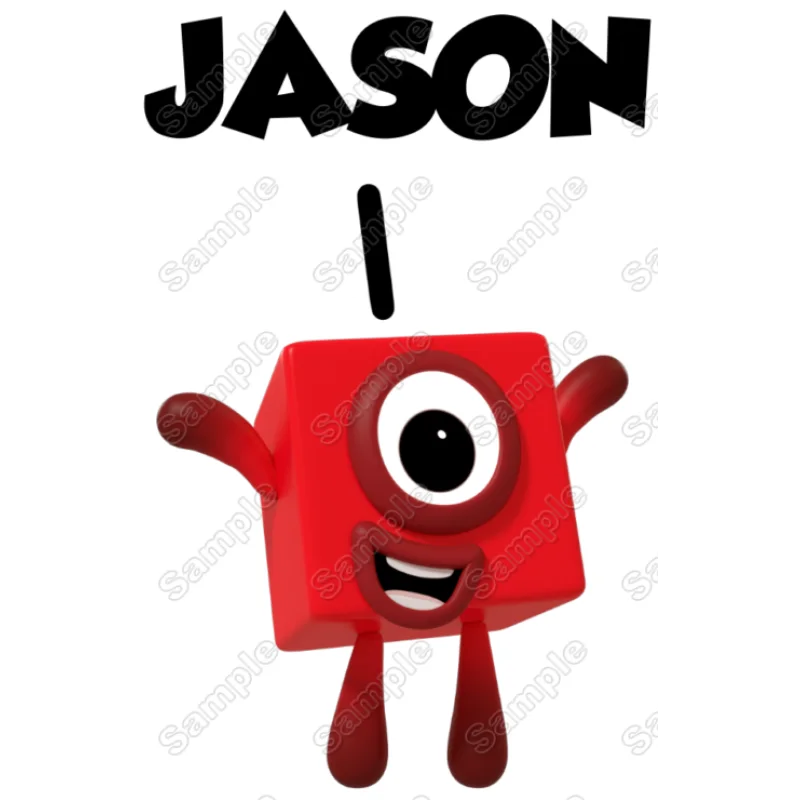 Numberblocks ONE Personalized Custom DTF Iron on Transfer Numberblocks ONE Personalized Custom DTF Iron on Transfer