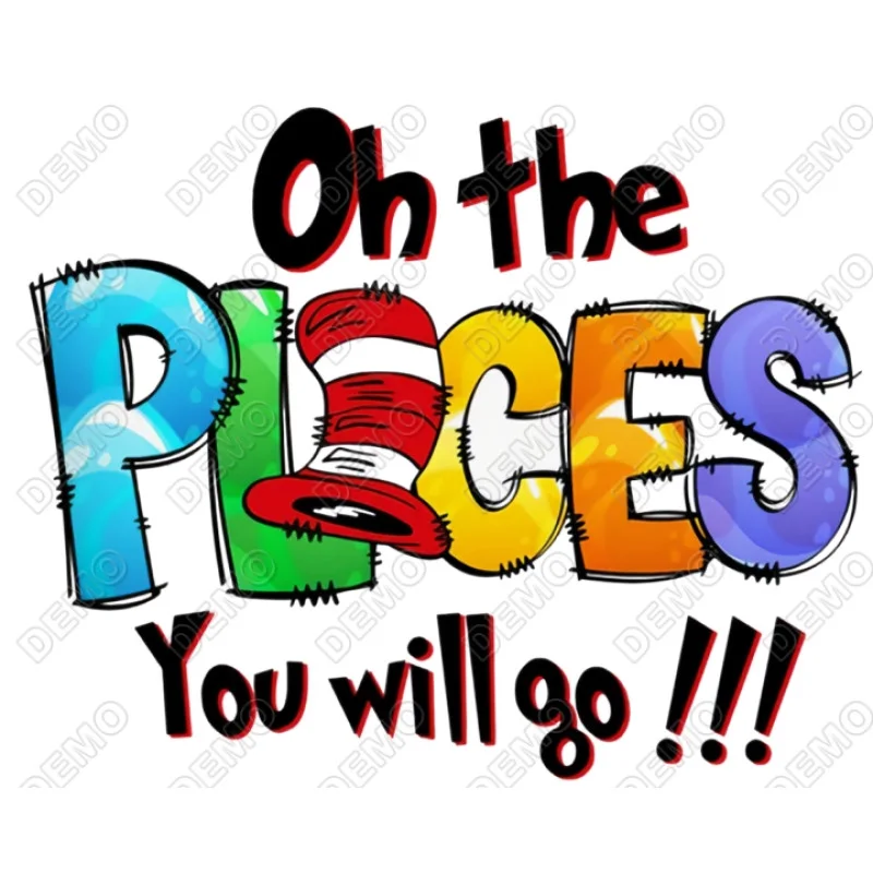 Oh the Places you will go Seuss DTF Iron on Transfer Oh the Places you will go Seuss DTF Iron on Transfer