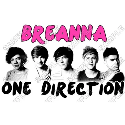 One Direction Personalized Custom DTF or Pillowcase Iron on Transfer - Ready to Press #1 One Direction Personalized Custom DTF or Pillowcase Iron on Transfer - Ready to Press #1