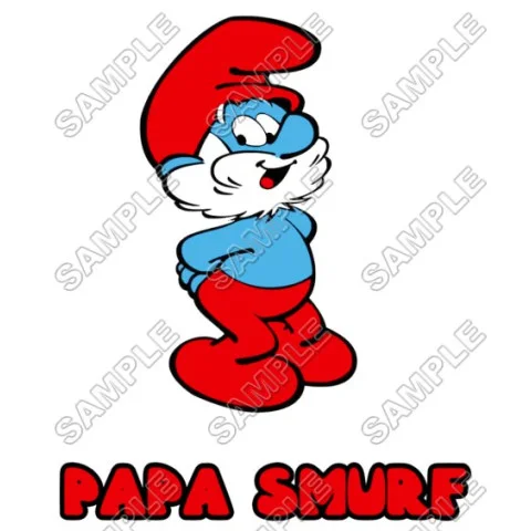Papa Smurf DTF Iron on Transfer - Ready to Press #8 Papa Smurf DTF Iron on Transfer - Ready to Press #8