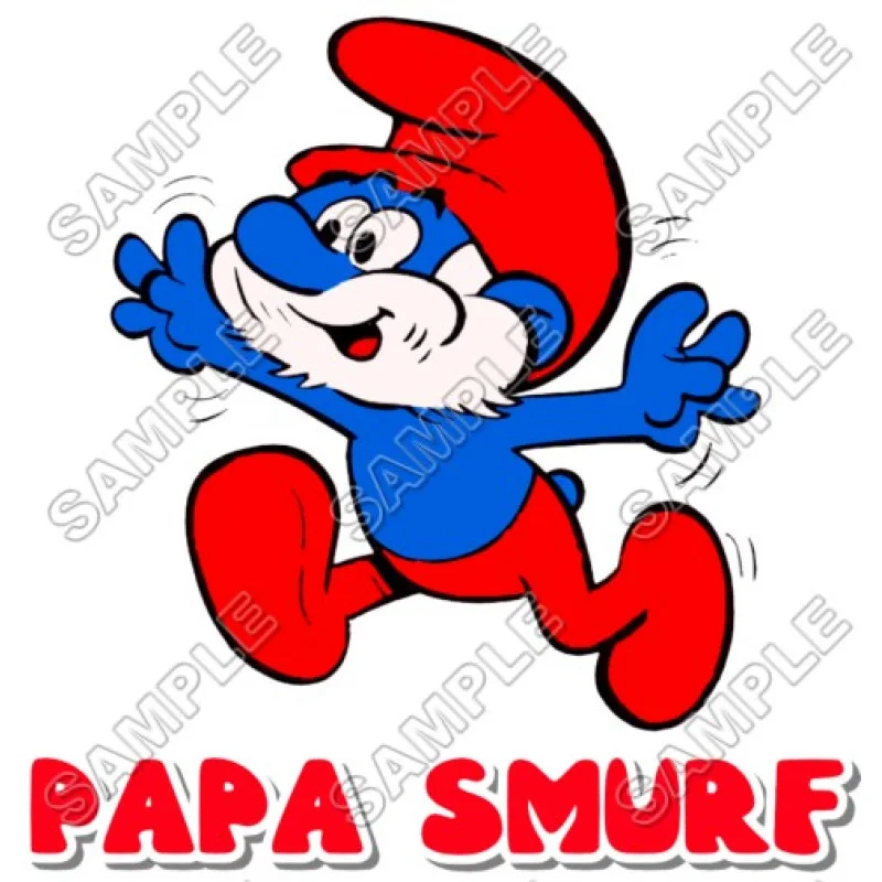 Papa Smurf DTF Iron on Transfer - Ready to Press #9 Papa Smurf DTF Iron on Transfer - Ready to Press #9
