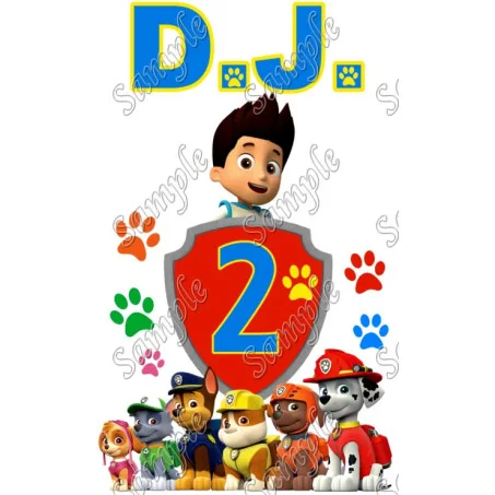 Paw Patrol Birthday Personalized DTF Iron on Transfer #17 Paw Patrol Birthday Personalized DTF Iron on Transfer #17