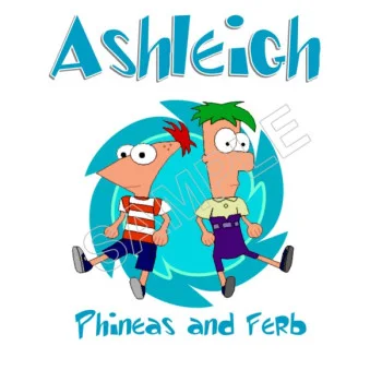 Phineas and Ferb Personalized  Custom  DTF Iron on Transfer - Ready to Press #117