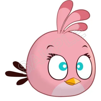 Pink Angry Bird   DTF Iron on Transfer  - Ready to Press  #72