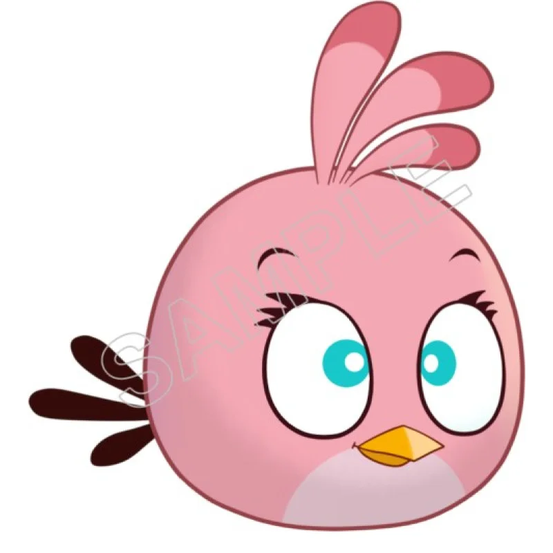 Pink Angry Bird DTF Iron on Transfer - Ready to Press #72 Pink Angry Bird DTF Iron on Transfer - Ready to Press #72
