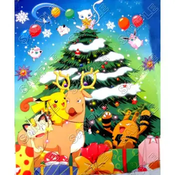 Pokemon  Christmas DTF Iron on Transfer  - Ready to Press #30