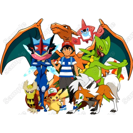 Pokemon Group  DTF Iron on Transfer - Ready to Press