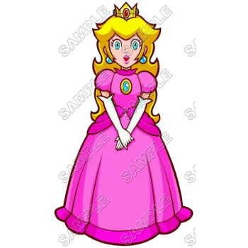 Princess Peach Super Mario DTF Iron on Transfer - Ready to Press #7