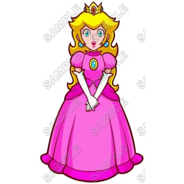 Princess Peach Super Mario DTF Iron on Transfer - Ready to Press #7 Princess Peach Super Mario DTF Iron on Transfer - Ready to Press #7