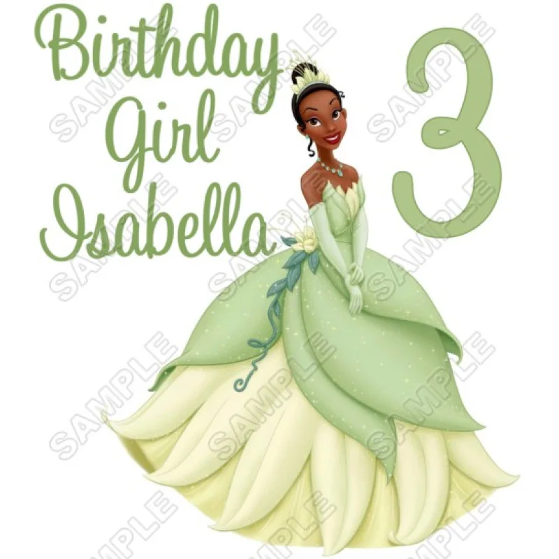 Princess Tiana Birthday Personalized Custom DTF Iron on Transfer - Ready to Press #11 Princess Tiana Birthday Personalized Custom DTF Iron on Transfer - Ready to Press #11