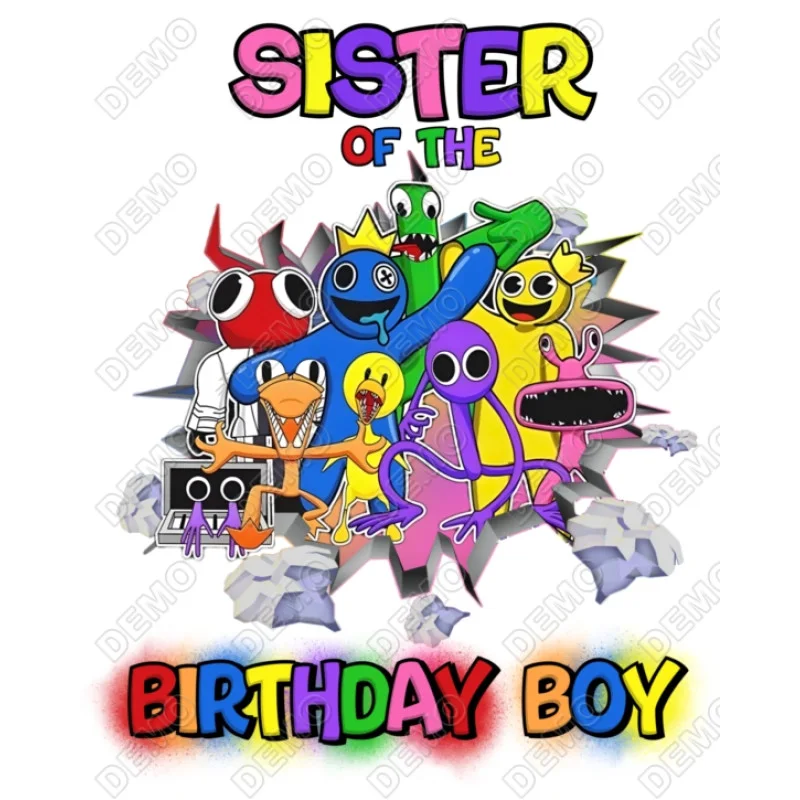 Rainbow Friends Family Member Custom Personalized DTF Iron on Transfer Rainbow Friends Family Member Custom Personalized DTF Iron on Transfer