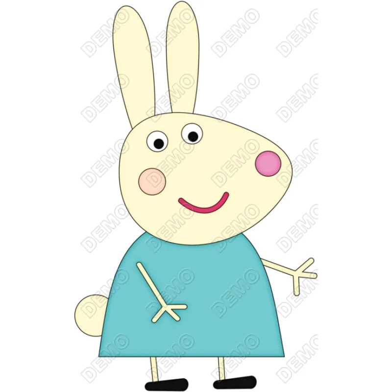 Rebecca Rabbit Peppa DTF Iron on Transfer - Ready to Press Rebecca Rabbit Peppa DTF Iron on Transfer - Ready to Press