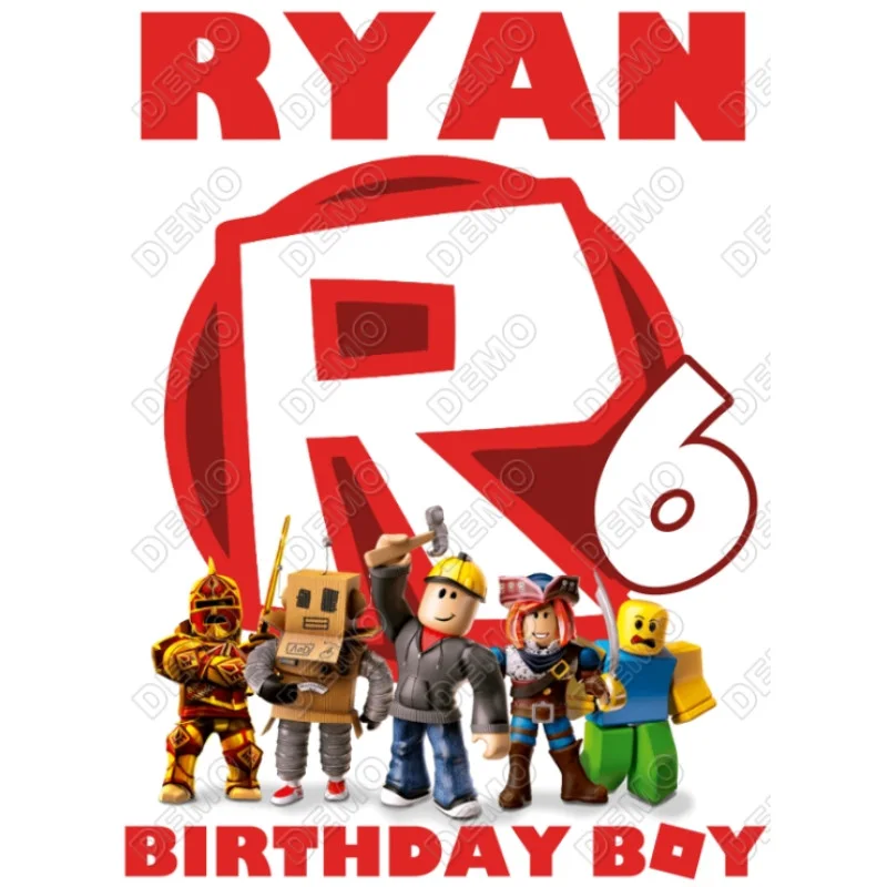 Roblox Custom Birthday DTF Iron on Transfer Roblox Custom Birthday DTF Iron on Transfer