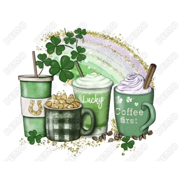 Saint Patricks Day Cups DTF Iron on Transfer - Ready to Press #2 Saint Patricks Day Cups DTF Iron on Transfer - Ready to Press #2