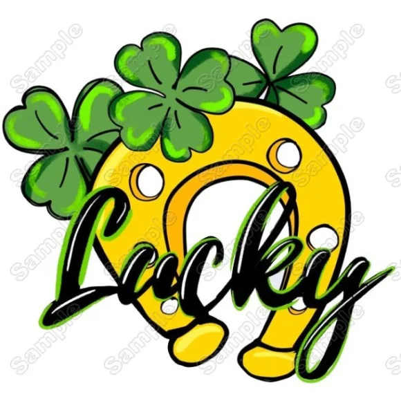 Saint Patricks Day Lucky DTF Heat  Iron on Transfer - Ready to Press