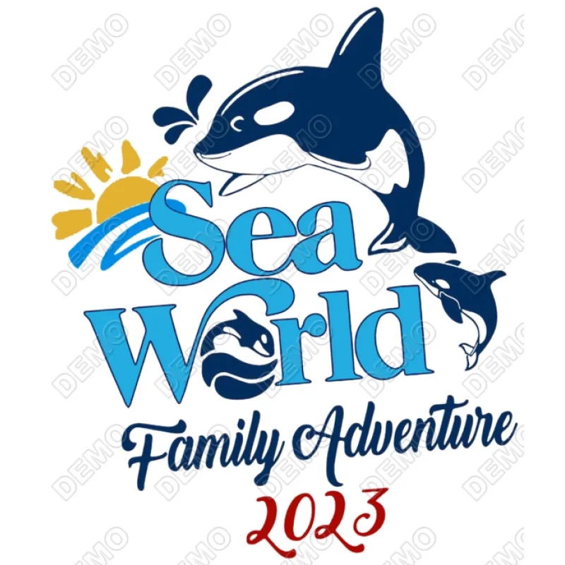 Sea World Family Adventure DTF Iron on Transfer Sea World Family Adventure DTF Iron on Transfer