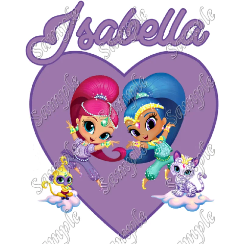 Shimmer and Shine Personalized Custom DTF Iron on Transfer - Ready to Press #2 Shimmer and Shine Personalized Custom DTF Iron on Transfer - Ready to Press #2