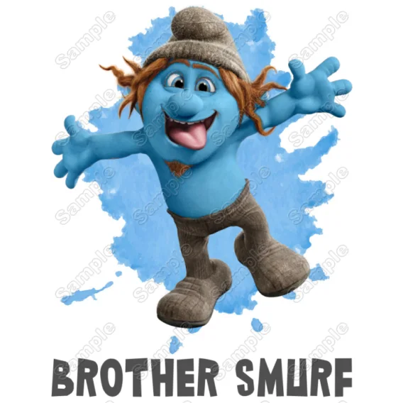 Smurf Brother Family Member Birthday Custom DTF Iron on Transfer - Ready to Press