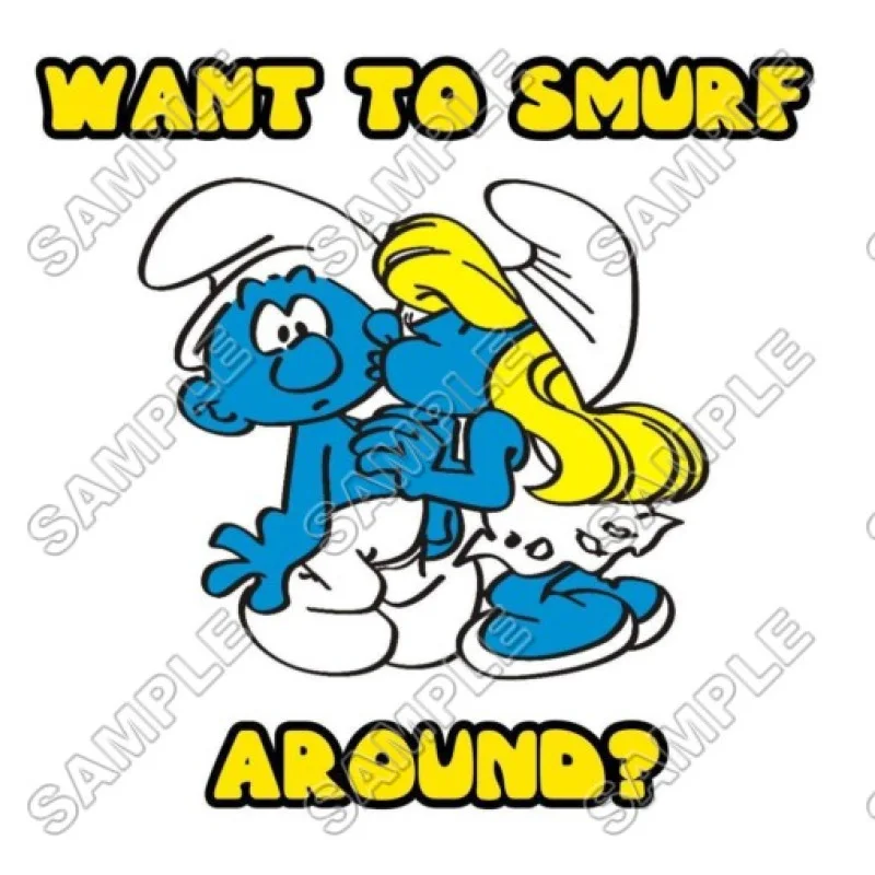 Smurf DTF Iron on Transfer - Ready to Press #10 Smurf DTF Iron on Transfer - Ready to Press #10