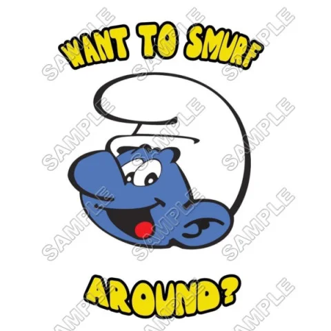 Smurf DTF Iron on Transfer - Ready to Press #14 Smurf DTF Iron on Transfer - Ready to Press #14