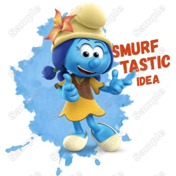 Smurf Lily DTF Iron on Transfer - Ready to Press 