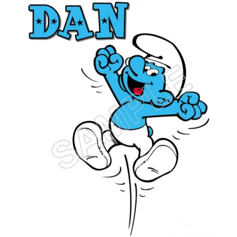 Smurf Personalized Custom DTF Iron on Transfer - Ready to Press #54 Smurf Personalized Custom DTF Iron on Transfer - Ready to Press #54