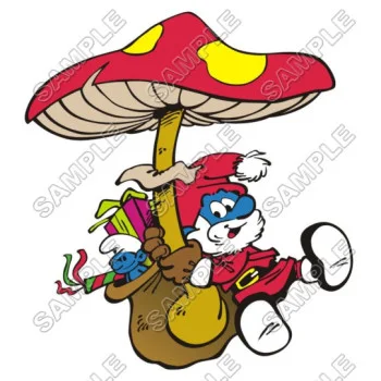 Smurf Santa Christmas  DTF Iron on Transfer - Ready to Press #21