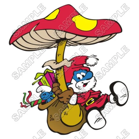 Smurf Santa Christmas  DTF Iron on Transfer - Ready to Press #21